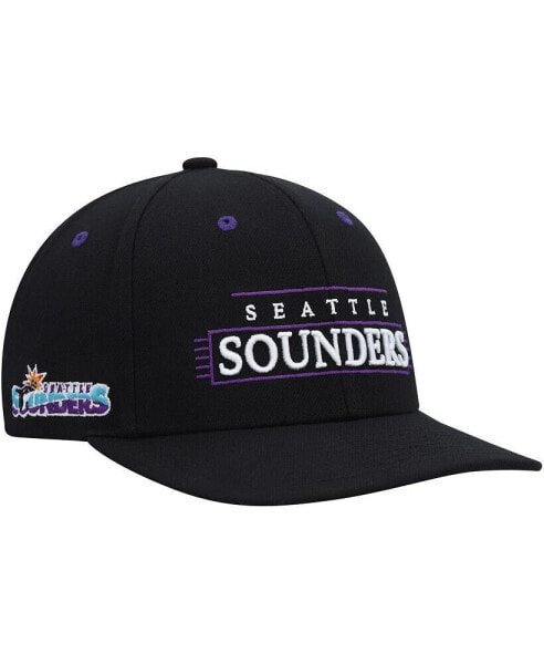 Men's Black Seattle Sounders FC LOFI Pro Snapback Hat