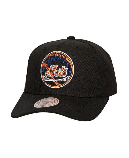 Men's Black New York Mets Neon Logo Pro Crown Adjustable Hat