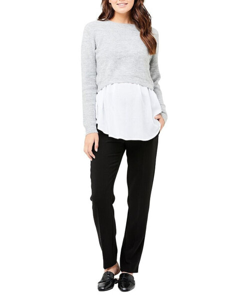 Свитер для кормления женский Ripe Maternity Mandy 2 Piece Nursing Knit Gray