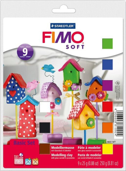 Лепка для детей STAEDTLER FIMO Базовый набор Soft 9 блоков