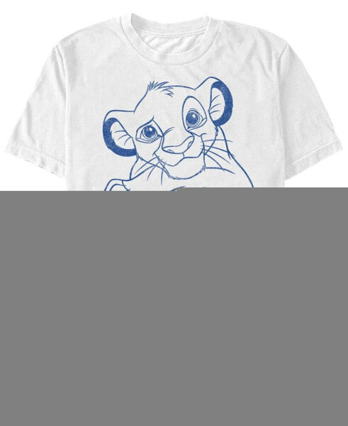 Disney Men’s Lion King Simba Can't Wait Line Art Short Sleeve T-Shirt