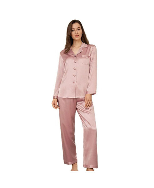 Women's 22 Momme Full Length Silk Pajamas Set
