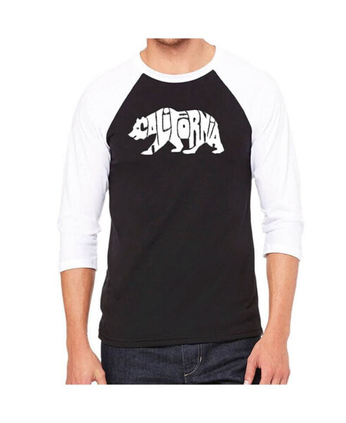 California Bear Men's Raglan Word Art T-shirt