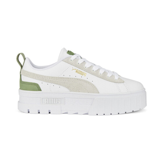 Puma Mayze Gentle 39210504 Womens White Leather Lifestyle Sneakers Shoes