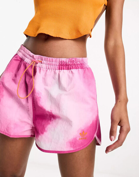 adidas Originals runner woven shorts in clear pink