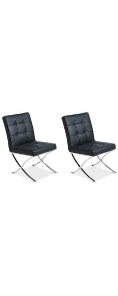 Kalem Set of 2 Leather Side Chairs