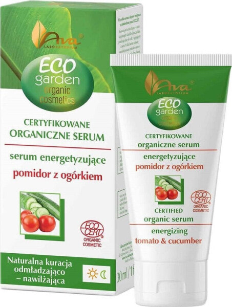 Ava Eco Garden certyfikowane organiczne serum odmładzające pomidor z ogórkiem 35+ 30ml