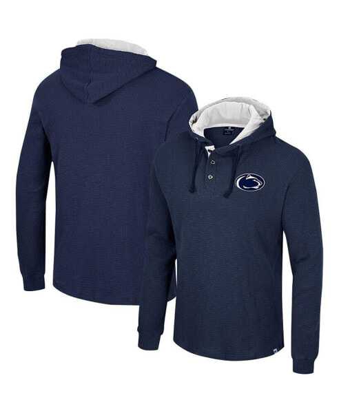 Men's Navy Penn State Nittany Lions Affirmative Thermal Hoodie Long Sleeve T-shirt