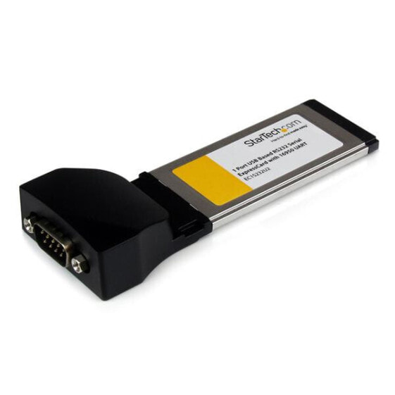 StarTech.com 1 Port ExpressCard to RS232 DB9 Serial Adapter Card w/ 16950 - USB Based - ExpressCard - Serial - RS-232 - Black - Prolific PL2303 - 512 B