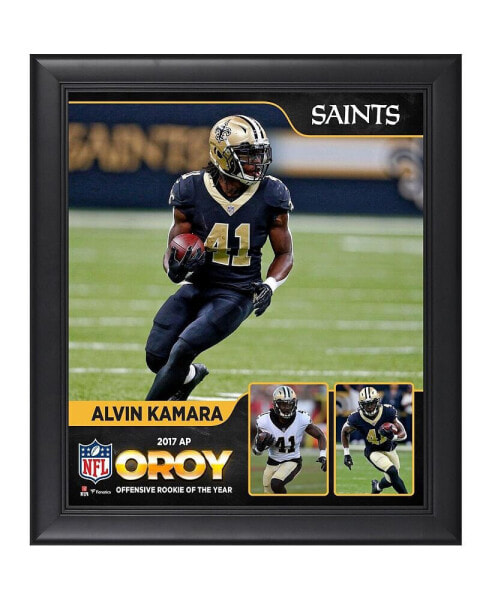 Alvin Kamara New Orleans Saints 2017 Offensive Rookie of the Year Framed 15" x 17" Collage