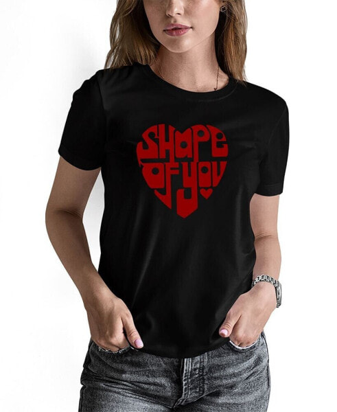 Women's Word Art Shape of You Short Sleeve T-shirt