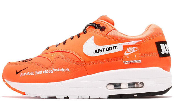 Кроссовки женские Nike Air Max 1 LX "Just Do It" оранжевые 917691-800