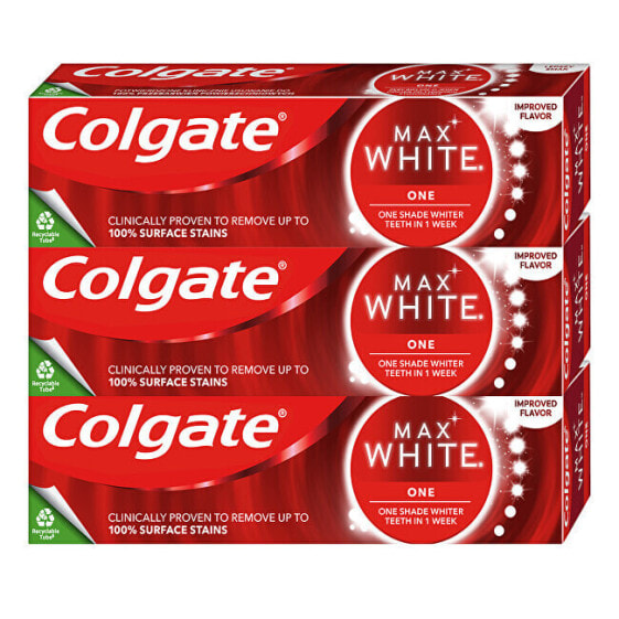 Зубная паста отбеливающая Colgate Max White One 3 x 75 мл