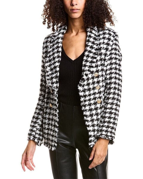 Avantlook Frayed Blazer Women's Black Xs