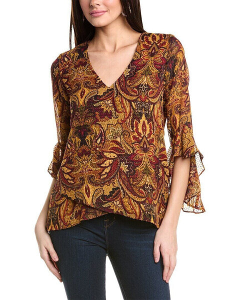 Vince Camuto V-Neck Blouse Women's Red Xs