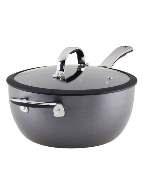 Сотейник с крышкой и дополнительной ручкой Rachael Ray cook + Create Hard Anodized Nonstick, 4.5 кварт.