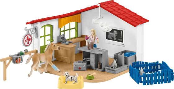 Игровой набор Schleich Ветеринарная практика с домашними животными Veterinary practice with pets