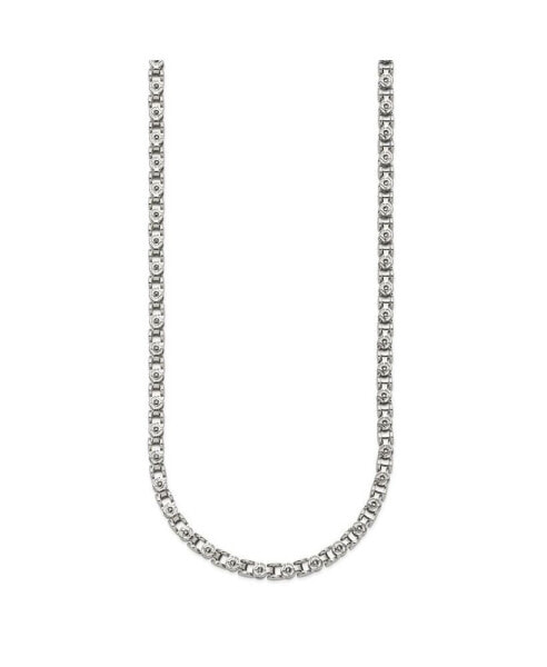 Chisel stainless Steel Fancy Circle Link Chain Necklace