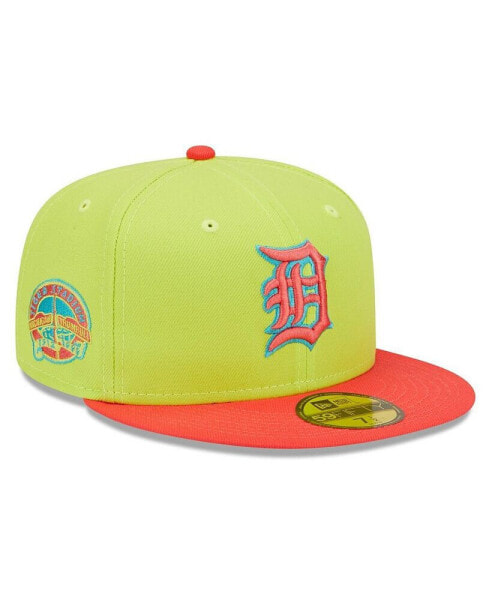 Men's Green, Red Detroit Tigers Tiger Stadium Final Season Cyber Highlighter 59FIFTY Fitted Hat