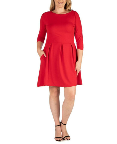 Women's Plus Size Perfect Fit and Flare Dress