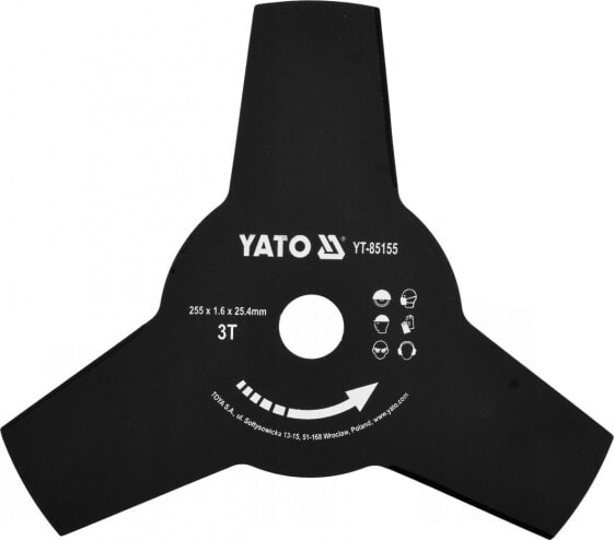 Садовый инвентарь и инструменты Yato тарелка для триммера 255 мм 25,4 мм (YT-85155)