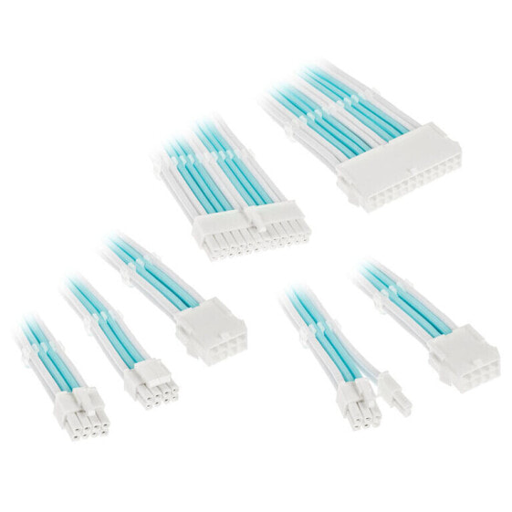 Kolink Core Adept Braided Cable Extension Kit - Brilliant White/Powder Blue