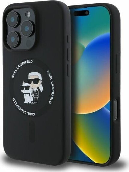 Karl Lagerfeld Karl Lagerfeld KLHMP16XSCMKCRHK iPhone 16 Pro Max 6.9" czarny/black hardcase Silicone KC Heads Ring MagSafe