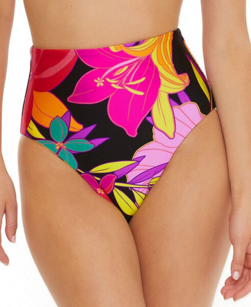 Women's Solar Floral Reversible Ultra High-Waist Bikini Bottoms