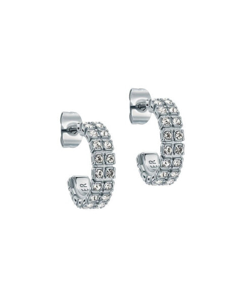 MELLRIE: Small Double Crystal Hoop Earrings