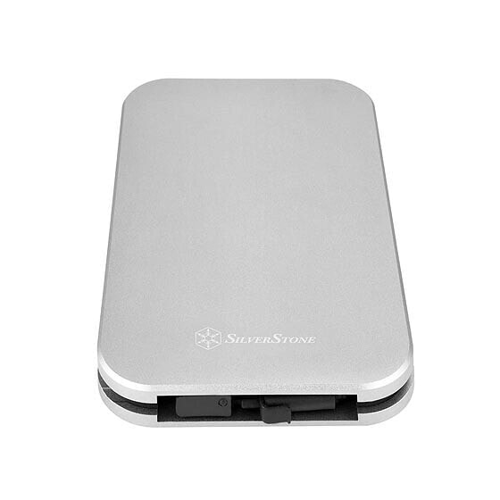 SilverStone MMS02C - HDD/SSD enclosure - 2.5" - Serial ATA - Serial ATA II - Serial ATA III - 10 Gbit/s - USB connectivity - Aluminium - Black
