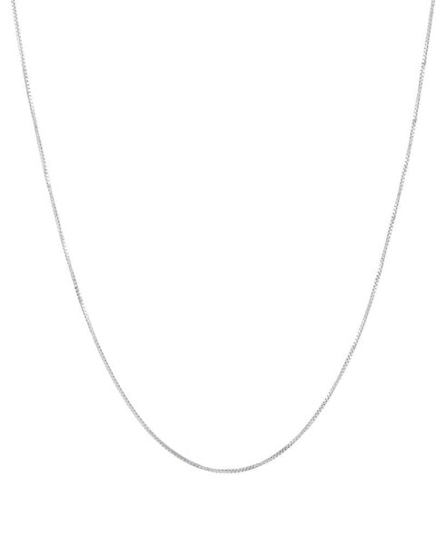 Delicate Box Chain 20" Strand Necklace (2/3mm) in 14k White Gold