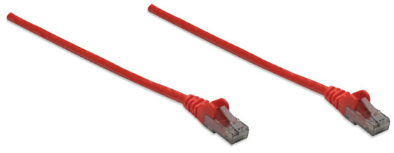 Intellinet Network Patch Cable - Cat6 - 10m - Red - CCA - U/UTP - PVC - RJ45 - Gold Plated Contacts - Snagless - Booted - Lifetime Warranty - Polybag - 10 m - Cat6 - U/UTP (UTP) - RJ-45 - RJ-45