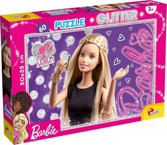 Lisciani Puzzle 60 elementów Barbie glitter - Selfie!