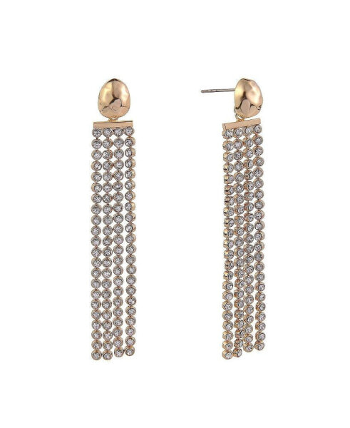 Rhinestone Chain Linear Earrings