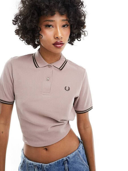 Fred Perry twin tipped polo in pink 