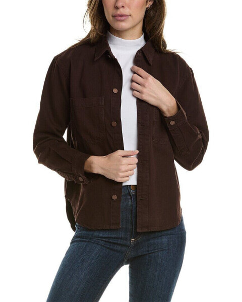 Dl1961 Zita Linen-Blend Shirt Women's Brown Xs