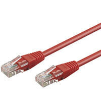 Wentronic CAT 6 Patch Cable - U/UTP - red - 10 m - Cat6 - U/UTP (UTP) - RJ-45 - RJ-45