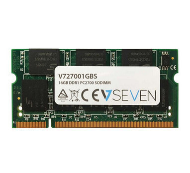 V7 1GB DDR1 PC2700 - 333Mhz SO DIMM Notebook Memory Module - V727001GBS - 1 GB - 1 x 1 GB - DDR - 333 MHz - 200-pin SO-DIMM - Green