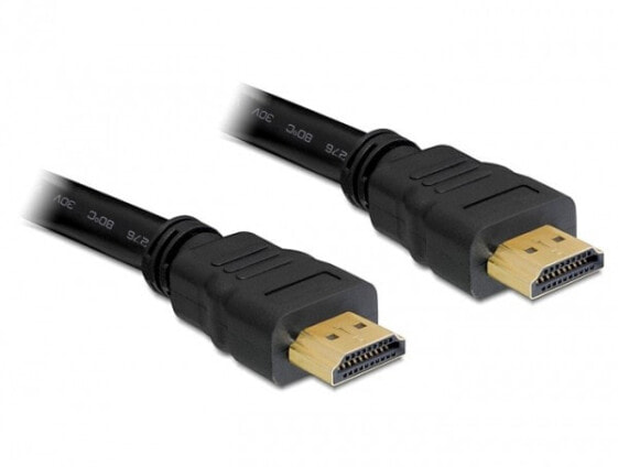 Delock 82710 - 15 m - HDMI Type A (Standard) - HDMI Type A (Standard) - 10.2 Gbit/s - Black