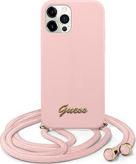 Guess Etui Guess GUHCP12LLSCLMGLP Apple iPhone 12 Pro Max różowy/pink hardcase Metal Logo Cord