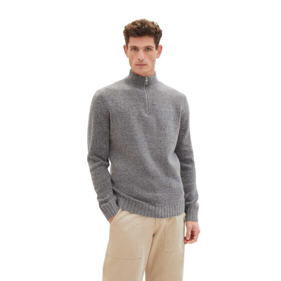 TOM TAILOR 1038253 Cosy Knitted Troyer Half Zip Sweater