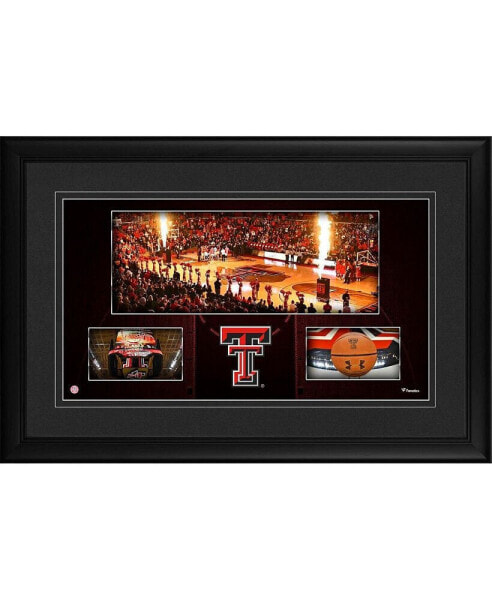 Texas Tech Red Raiders Framed 10'' x 18'' United Supermarkets Arena Panoramic Collage