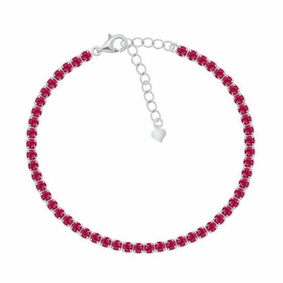 Tennis bracelet with fuchsia cubic zirconia BRC171WBO