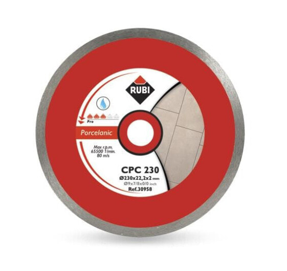 Алмазный диск Rubi CPC 250 x 25,4 мм Pro для фарфора