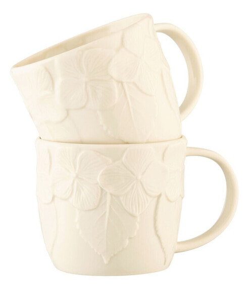 Hydrangea Mugs, Set of 2