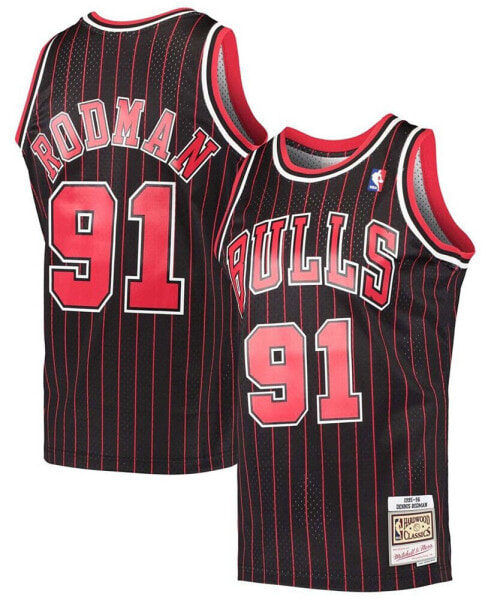 Men's Dennis Rodman Black Chicago Bulls Hardwood Classics Swingman Jersey