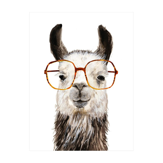 Hippes Lama mit Brille IV