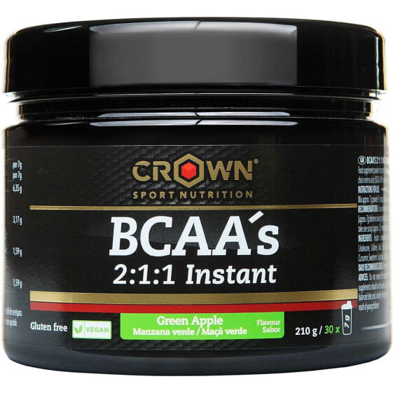 CROWN SPORT NUTRITION BCAAs Instant Green Apple Powder 210g