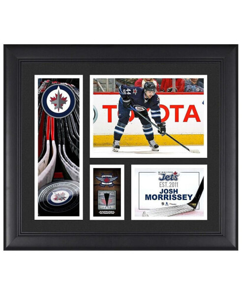 Josh Morrissey Winnipeg Jets Framed 15" x 17" Player Collage with a Piece of Game-Used Puck