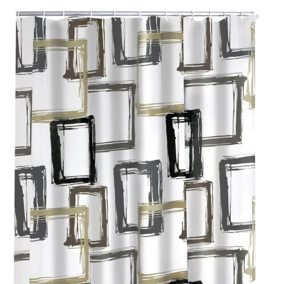 Аксессуары для ванны и ванной RIDDER Duschvorhang Pattern Brown 180 x 200 см (серо-коричневый и полупрозрачный)